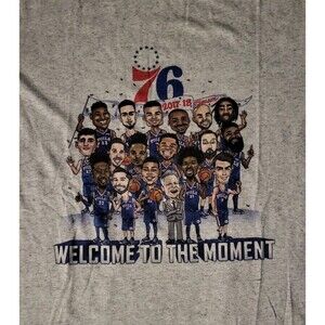 Mens L - Philadelphia 76ers 2017-18 Season “WELCOME TO THE MOMENT” Shirt
